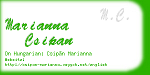 marianna csipan business card