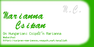 marianna csipan business card